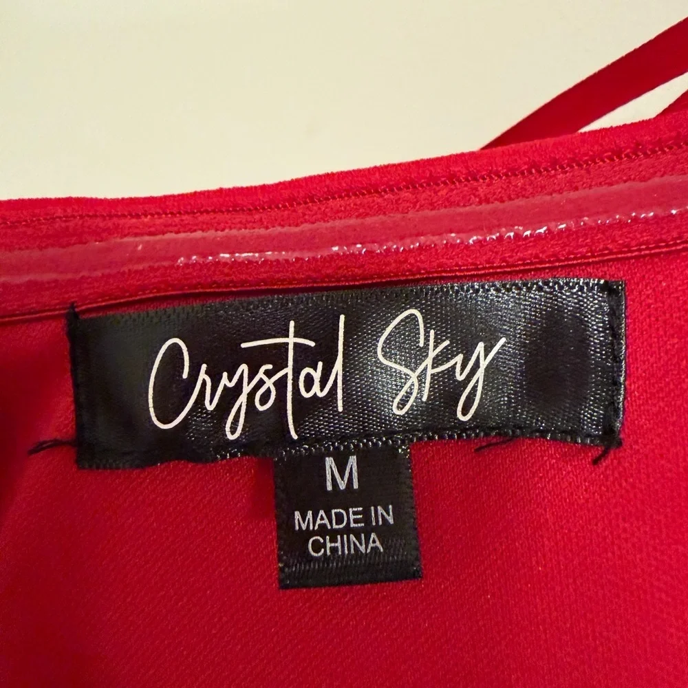 Elegant Red Women's Strapless Jumpsuit w/Built In Bra - Picture 9 of 11